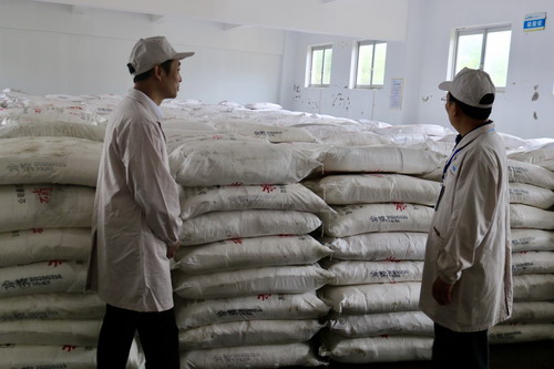 吳瑤：公司顏建議總經理一行直奔龍巖分公司固體硝酸銨倉庫現場了解庫容量等情況_調整大小.jpg
